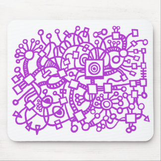 Abstrakte Struktur - Majestic Lila auf Weiß Mousepad