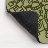 Abstrakte Struktur - Murky Green on Khaki Mousepad (Ecke)