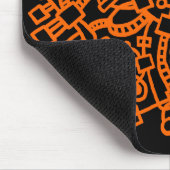 Abstrakte Struktur - Orange auf schwarz Mousepad (Ecke)