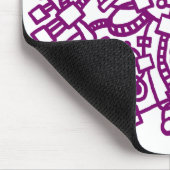 Abstrakte Struktur - Pflaume auf Weiß Mousepad (Ecke)
