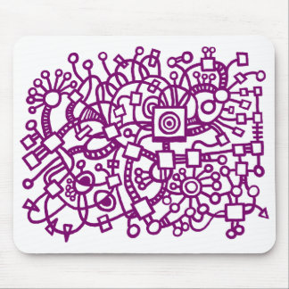 Abstrakte Struktur - Pflaume auf Weiß Mousepad