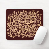 Abstrakte Struktur - Sand auf dunkelbraun Mousepad (Mit Mouse)