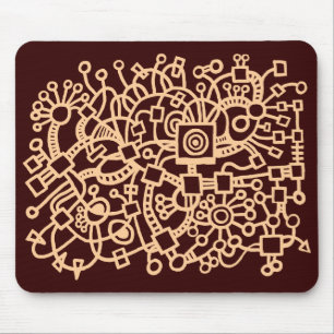 Abstrakte Struktur - Sand auf dunkelbraun Mousepad