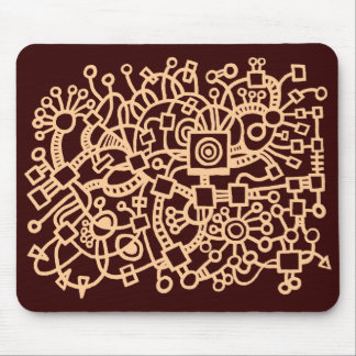 Abstrakte Struktur - Sand auf dunkelbraun Mousepad