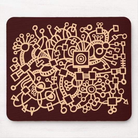 Abstrakte Struktur - Sand auf dunkelbraun Mousepad (Vorne)