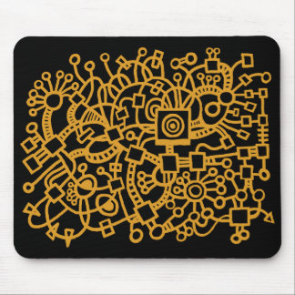 Abstrakte Struktur - Schwarze Gold Mousepad