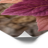 Abstrakte strukturierte florale und gemusterte Mos Poster (Ecke)