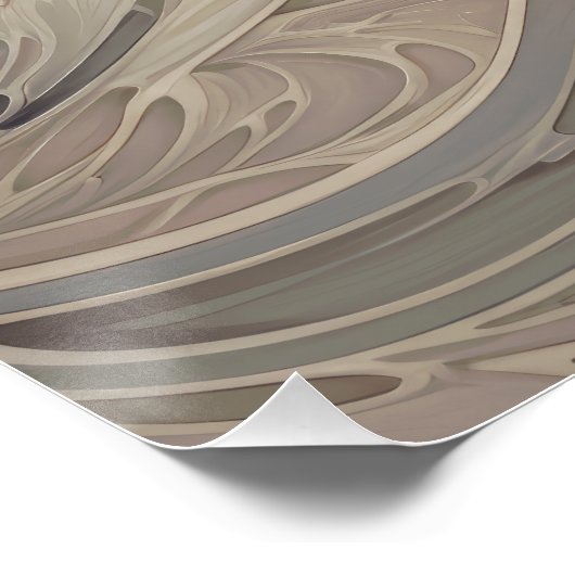 Abstrakte Sturmwellen Poster (Ecke)