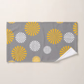 Abstrakte, stylische Lüsterne, grau, gelb, weiß Badhandtuch Set (Handtuch)