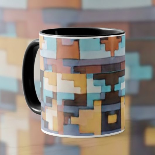 Abstrakte südwestlich inspirierte Erdtöne Tasse
