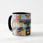 Abstrakte südwestlich inspirierte Erdtöne Tasse (Vorderseite Links)
