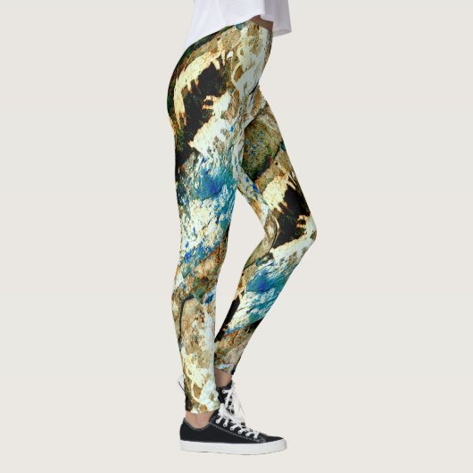abstrakte südwestliche Rockkunst Leggings (Rechts)