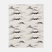 Abstrakte Sumi-Tusche-Wasch-Zen-Reispapier-Minimal Fleecedecke (Vorderseite)