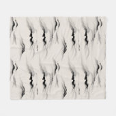 Abstrakte Sumi-Tusche-Wasch-Zen-Reispapier-Minimal Fleecedecke (Vorderseite (Horizontal))
