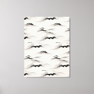 Abstrakte Sumi-Tusche-Wasch-Zen-Reispapier-Minimal Leinwanddruck