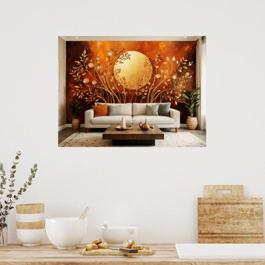 Abstrakte Sun #2 Wall Art Poster (Küche)