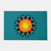 Abstrakte Sun-Blume Fußmatte (Vorderseite)