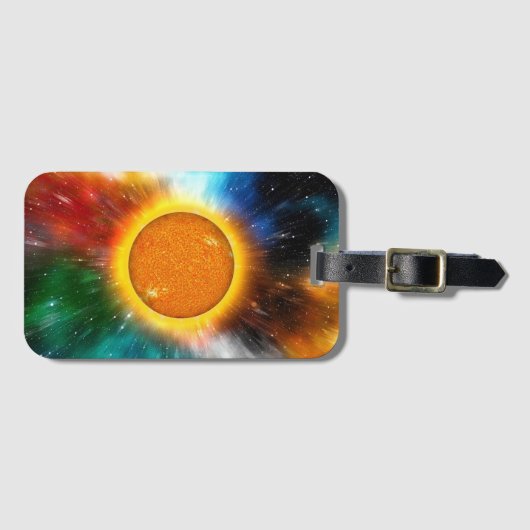 Abstrakte Sun Gepäckanhänger (Vorderseite (Horizontal))