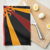 Abstrakte Sun Küchentuch (Viertel Falte)