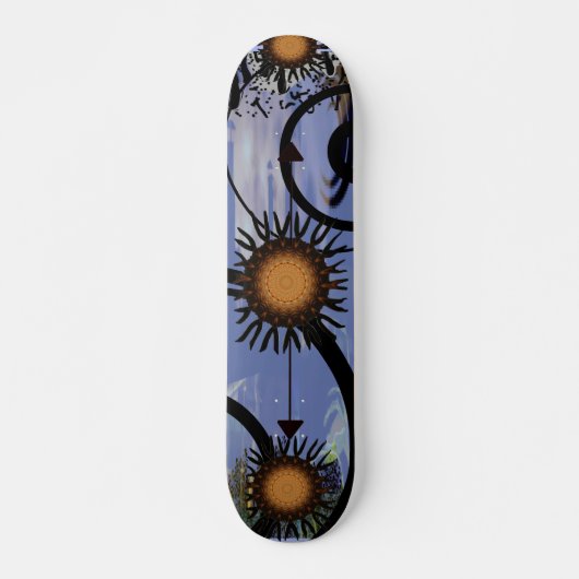 Abstrakte Sun Skateboard (Vorne)