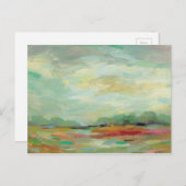 Abstrakte Sunrise Field Print | Silvia Vassileva Postkarte (Vorne/Hinten)