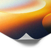 Abstrakte Sunset Sphere Illustration Wandkunst Poster (Ecke)