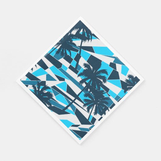 Abstrakte Surfpalmen Serviette (Ecke)