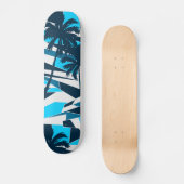 Abstrakte Surfpalmen Skateboard (Vorderseite)