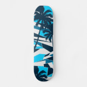 Abstrakte Surfpalmen Skateboard (Vorderseite)