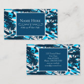 Abstrakte Surfpalmen Visitenkarte (Vorne/Hinten)