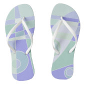 Abstrakte Surfpastel Lila grün Badesandalen (Fußbett)