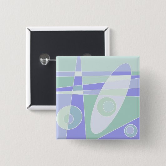 Abstrakte Surfpastel Lila grün Button (Vorne & Hinten)