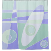Abstrakte Surfpastel Lila grün Duschvorhang (Vorderseite)