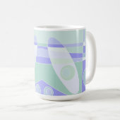 Abstrakte Surfpastel Lila grün Kaffeetasse (VorderseiteRechts)