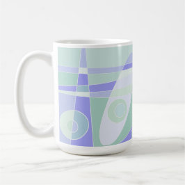 Abstrakte Surfpastel Lila grün Kaffeetasse