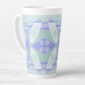 Abstrakte Surfpastel Lila grün Milchtasse (Linke Ecke)