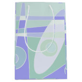 Abstrakte Surfpastel Lila grün Mittlere Geschenktüte (Vorderseite)