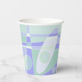 Abstrakte Surfpastel Lila grün Pappbecher (Vorderseite)