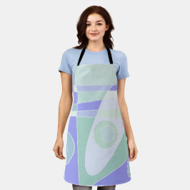 Abstrakte Surfpastel Lila grün Schürze