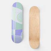 Abstrakte Surfpastel Lila grün Skateboard (Vorderseite)