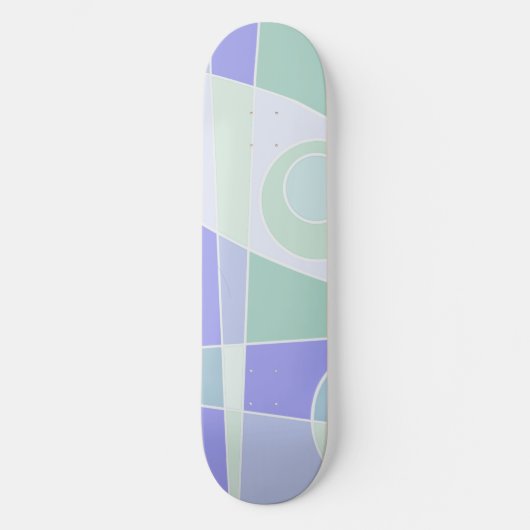 Abstrakte Surfpastel Lila grün Skateboard (Vorderseite)