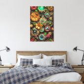 Abstrakte Surreal Gears Blume Steampunk Art Leinwanddruck (Insitu (Schlafzimmer))
