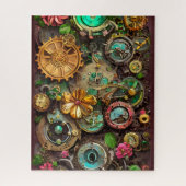 Abstrakte Surreal Gears Blume Steampunk Art Puzzle (Vertikal)
