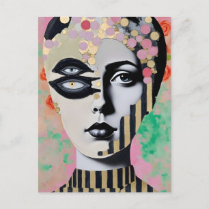abstrakte surreal postkarte
