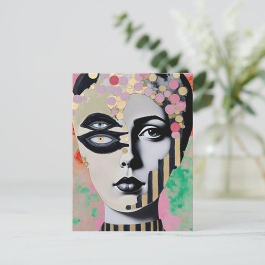 abstrakte surreal postkarte (Stehend Vorderseite)