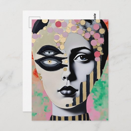 abstrakte surreal postkarte (Vorne/Hinten)