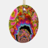 Abstrakte surreale Sonnenblumenmandala, inspiriere Keramik Ornament (Rechts)