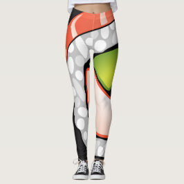 Abstrakte Sushi-Rolle Leggings