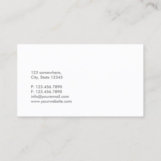 Abstrakte Swim Instructor Business Card Visitenkarte (Rückseite)