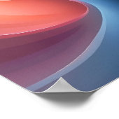 Abstrakte Swirbelfarben Poster (Ecke)